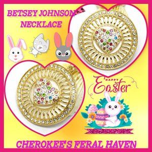 Huge!! Betsey Johnson Colorful Heart Necklace